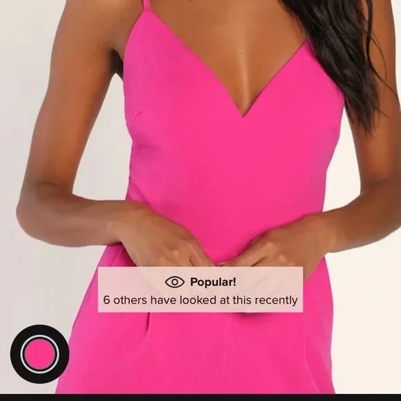 Lulus Signature Cutie Hot Pink V-neck Sleeveless Jumpsuit - Size L - Picture 4 of 4